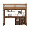 Ver imagem 5 de Cama Alta Infantil Juvenil 2 Portas com Escrivaninha Multifuncional Zwork Yescasa Marrom/Nogal