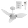 VENTILADOR DE TETO ALISEU SMART BRANCO PLUS COM CONTROLE REMOTO E PAREDE - POTENTE E SILENCIOSO 220V - 1
