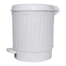 Lixeira Vime Branco Quarto Bebê Infantil Unissex - 1