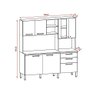 Cozinha Mega com Tampo Freijó/soft - Kits Paraná Móveis - 7