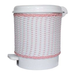 Lixeira Vime Rosa Quarto Bebê Infantil Menina - 1