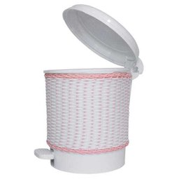 Lixeira Vime Rosa Quarto Bebê Infantil Menina - 2