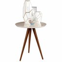 Ver imagem 4 de Conjunto de Mesa Lateral e Apoio Retrô Decore - Off White