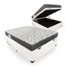 Cama Box com Baú Casal + Colchão de Espuma D33 - Ortobom - Iso 100 138cm - Branco Branco - 1