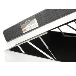 Cama Box com Baú Casal + Colchão de Espuma D33 - Ortobom - Iso 100 138cm - Branco Branco - 2
