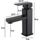 Ver imagem 7 de Torneira Misturador Monocomando Banheiro / Lavabo Absolute Preta - Premierdecor