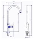 Ver imagem 2 de Torneira Cozinha de Mesa Allure Branca 1/4 Volta 1170113 Víqua