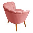 Ver imagem 4 de Kit 2 Poltronas Pétala Decorativas Rosa Pés Palito Em Madeira Maciça