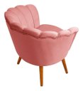 Ver imagem 4 de Kit 2 Poltronas Pétala Decorativas Rosa Pés Palito Em Madeira Maciça