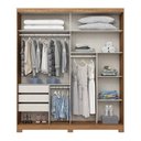 Ver imagem 4 de Guarda Roupa Verg 02 Portas Deslizantes Nature/Off White - Móveis Henn