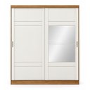 Ver imagem 3 de Guarda Roupa Verg 02 Portas Deslizantes Nature/Off White - Móveis Henn