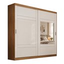 Ver imagem 2 de Guarda Roupa Verg 02 Portas Deslizantes Nature/Off White - Móveis Henn