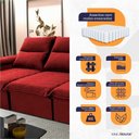 Ver imagem 7 de Sofá Retrátil Reclinável Paris 2,30m Suede Velut Vermelho Molas Ensacadas - King House