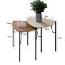 Ver imagem 3 de Conjunto de Mesas Laterais para Sala 54cm 100% Mdf Cor:louro e Luna com Preto