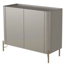Ver imagem 5 de Buffet para Sala de Jantar 2 Portas 1 Gaveta Pés Industrial Dourado Naim I03 Grigio - Lyam