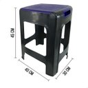 Ver imagem 2 de Banqueta Plástica Preta Resistente Empilhável Suporta 100kg