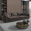 Ver imagem 2 de Kit 10 Unidades de Painel Ripado de Madeira PVC Cinza Mogno para Decoração Sala Quarto Cozinha 2,9m