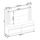 Ver imagem 3 de Rack Home Estante Para TV 55 Polegadas LED Marrom Off White