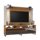 Ver imagem 2 de Rack Home Estante Para TV 55 Polegadas LED Marrom Off White