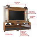 Ver imagem 4 de Rack Home Estante Para TV 55 Polegadas LED Marrom Off White