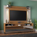Ver imagem 1 de Rack Home Estante Para TV 55 Polegadas LED Marrom Off White