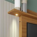 Ver imagem 5 de Rack Home Estante Para TV 55 Polegadas LED Marrom Off White
