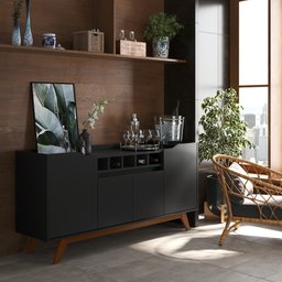 Buffet Luxo 4 Portas com Adega - 1