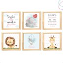 Ver imagem 1 de Quadros Decorativos Infantil Quarto de Menina Safari Balão:pinus