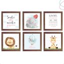 Ver imagem 4 de Quadros Decorativos Infantil Quarto de Menina Safari Balão:pinus