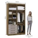 Ver imagem 2 de Guarda Roupa Modulado Eucamoveis Paris 4 Portas 4 Gavetas