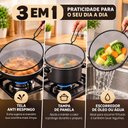Ver imagem 5 de Tela Tampa Anti Respingo Fritura Protetor Cozinha Fogao Panela Frigideira Wok 3 em 1 Grelha Escorred