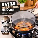 Ver imagem 4 de Tela Tampa Anti Respingo Fritura Protetor Cozinha Fogao Panela Frigideira Wok 3 em 1 Grelha Escorred