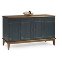 Ver imagem 1 de Balcão de Madeira Maciça 4 Portas - Azul Petróleo