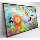 Ver imagem 7 de Quadro Infantil Animais 90x60 Cm Tecido Canvas