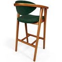 Ver imagem 7 de Banqueta Alta Para Cozinha Bancada Bar Sala de Jantar Fixa Cecília L02 Facto Verde Musgo - Lyam Deco
