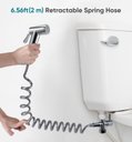 Ver imagem 4 de Kit 2 Super Duchas Higiênica com Duas Saídas de 1/2 Mm Super Prática Aço Inox 304