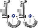Ver imagem 2 de Kit 2 Super Duchas Higiênica com Duas Saídas de 1/2 Mm Super Prática Aço Inox 304