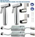 Ver imagem 3 de Kit 2 Super Duchas Higiênica com Duas Saídas de 1/2 Mm Super Prática Aço Inox 304
