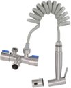 Ver mais imagens de Kit 2 Super Duchas Higiênica com Duas Saídas de 1/2 Mm Super Prática Aço Inox 304