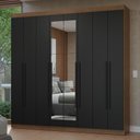 Ver imagem 1 de Guarda-Roupa Casal 8 Portas Batentes com Espelho Netuno Madesa