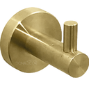 Ver imagem 1 de Cabide Gancho Simples Dourado Escovado de Parede Acessório Aço Inox Banheiro Multiuso Cabideiro Luxo