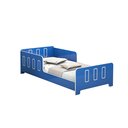 Ver imagem 2 de Cama Montessoriana Infantil Azul com Grade de Proteção