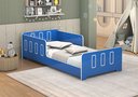Ver imagem 1 de Cama Montessoriana Infantil Azul com Grade de Proteção