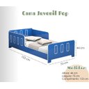 Ver imagem 3 de Cama Montessoriana Infantil Azul com Grade de Proteção