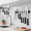 Ver imagem 2 de Barra Magnética Suporte para Facas e Ferramentas 50cm - Organizador de Parede Preto