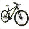 Bicicleta Venzo Aro 29 27V Camb Acera Susp com Trava Freio Hidráulico - PRETO E VERDE - 15 - 5