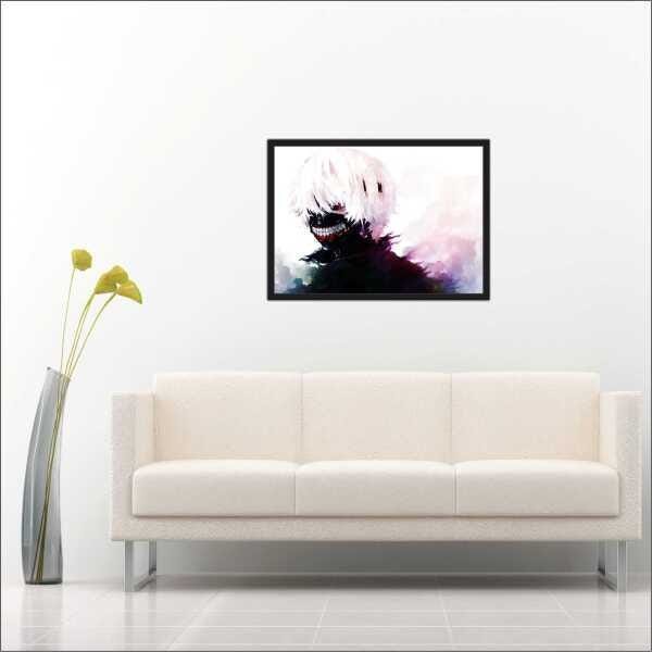 Quadro Decorativo Tokyo Ghoul Anime Desenho Salas Decorações Interiores Com Moldura - 1
