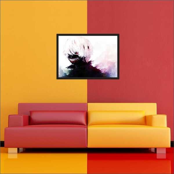 Quadro Decorativo Tokyo Ghoul Anime Desenho Salas Decorações Interiores Com Moldura - 3