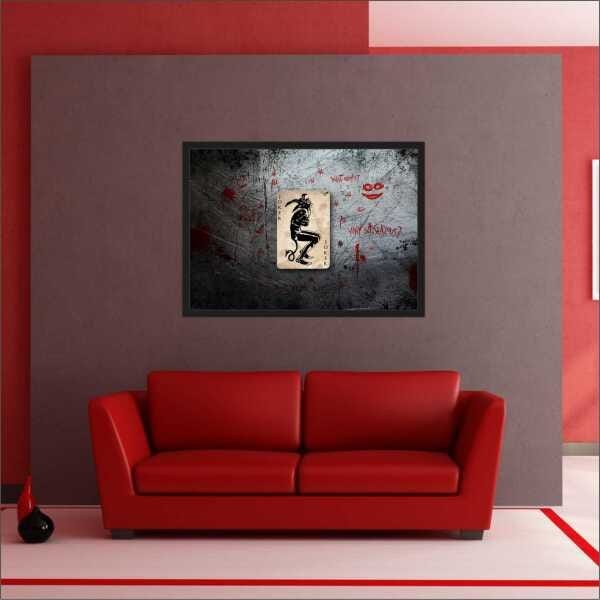 Quadro Decorativo Coringa Joker Batman Super Heróis Desenho Salas Decorações Interiores Com Moldura - 4