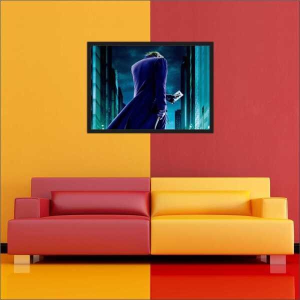Quadro Decorativo Coringa Joker Batman Super Heróis Salas Decorações Interiores Com Moldura - 4